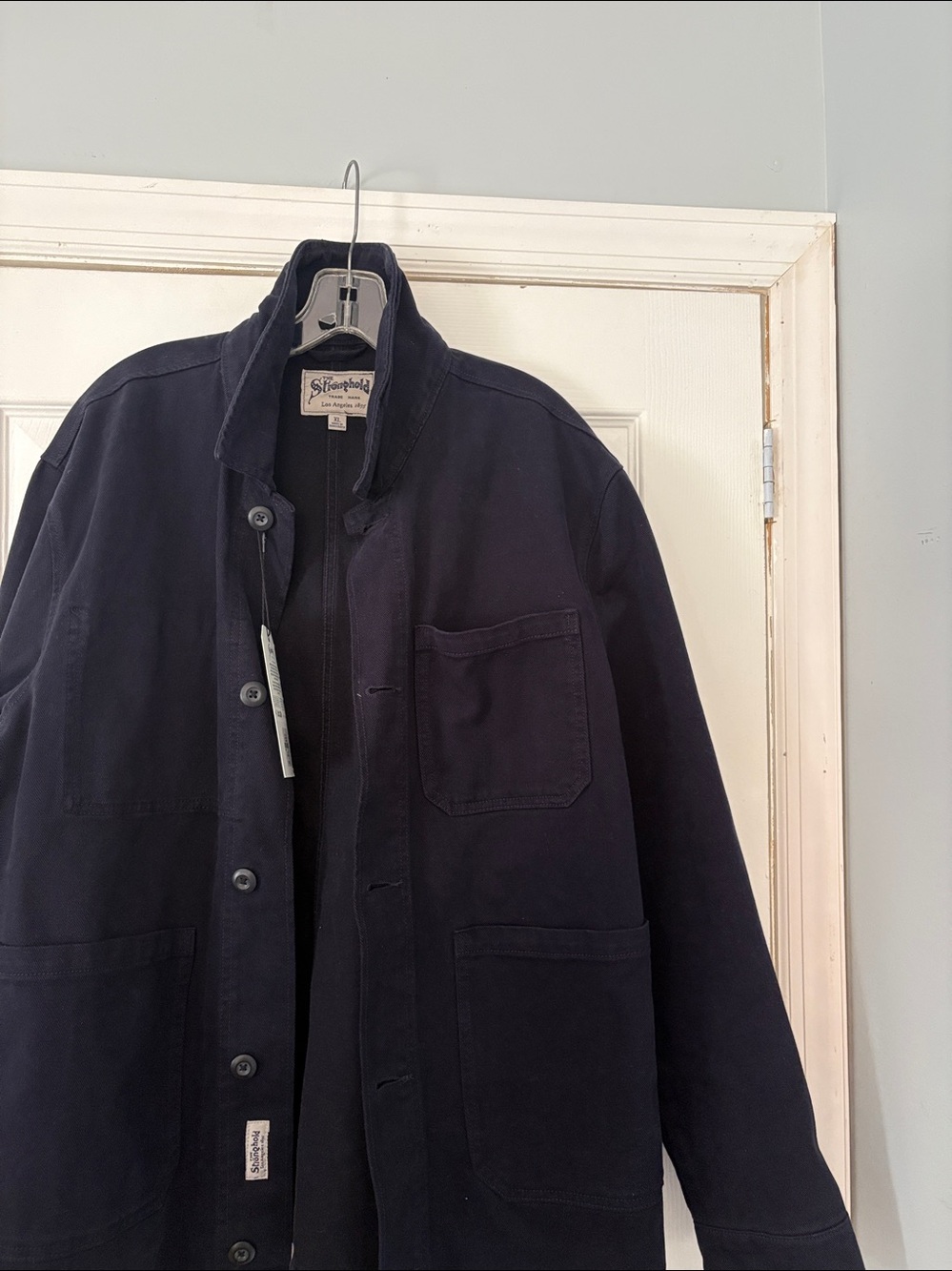 Men's Navy Work Jacket - Picture 3 of 7